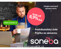SONEBA – Půjčka se zástavou bez registru; 608 174 900