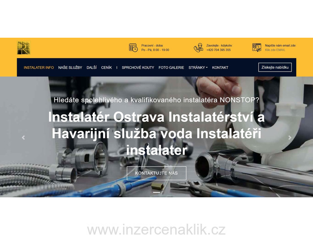 Práce - brigáda - instalatér v Ostravě - Voda Topení Plyn