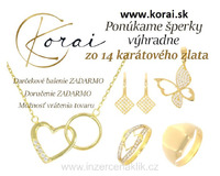 Vianočná zľava na zlaté šperky Korai